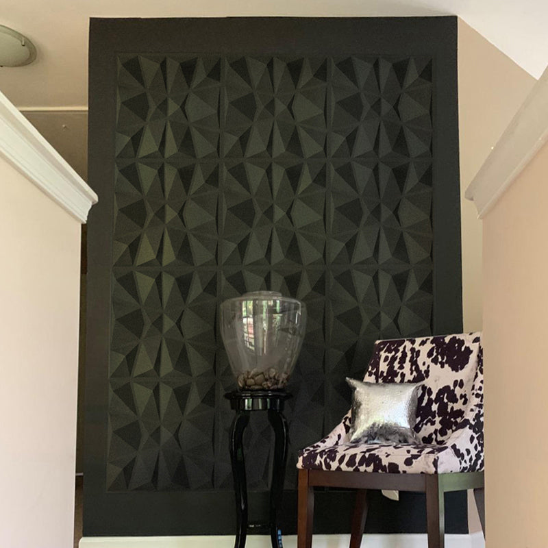 Modern Zinc Back Wall Panel Smooth Upholstered Wall Ceiling in Black and White
