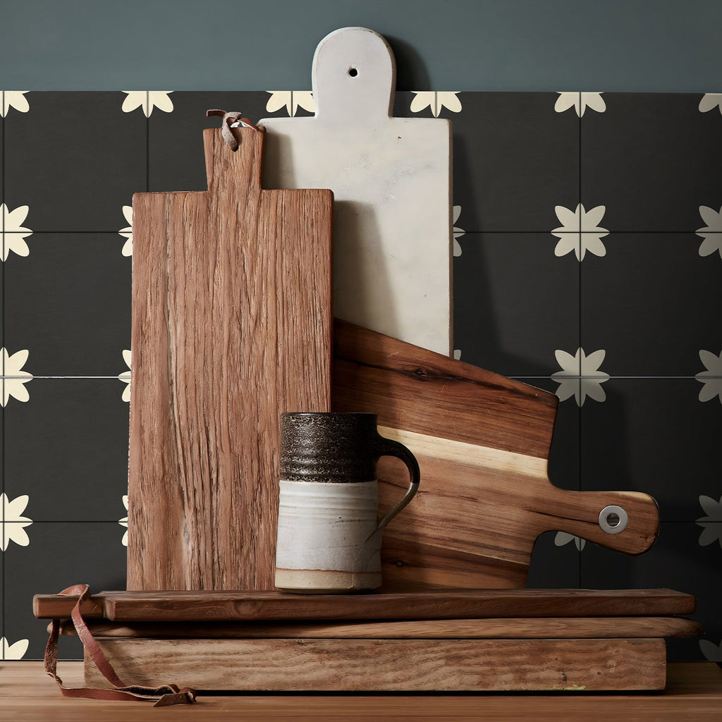 PVC Peel and Stick Splash Protection Square Single Panel Wallpaper with Water Resistant