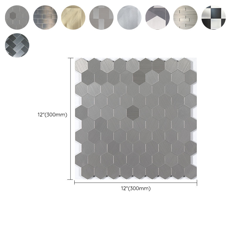 Square Peel & Stick Mosaic Tile Waterproof Mosaic Tiles Wallpaper