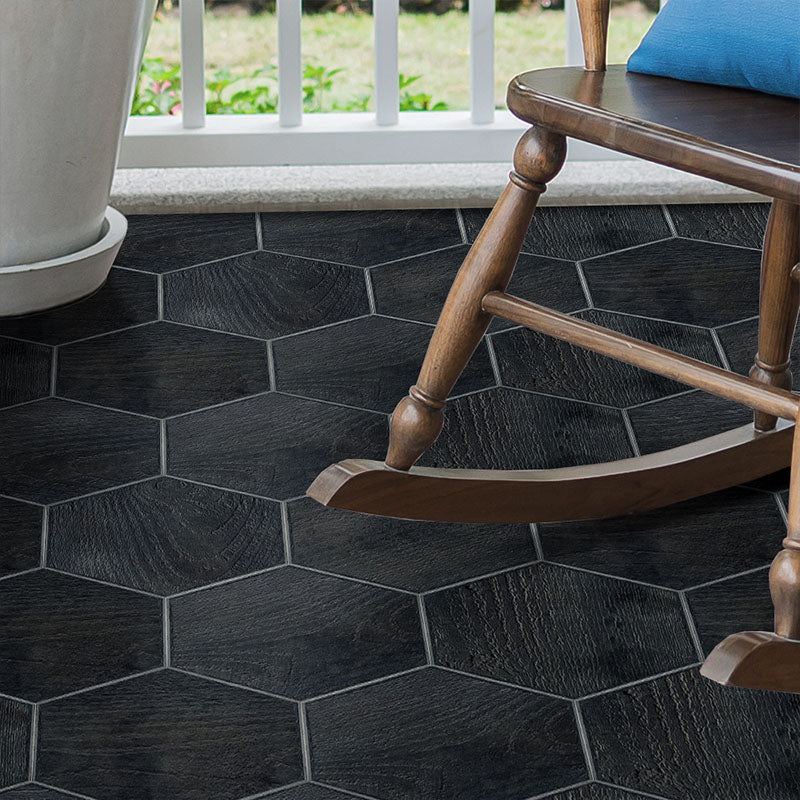Peel & Stick Vinyl Flooring Dark Matte Vinyl Floors with Stone Look