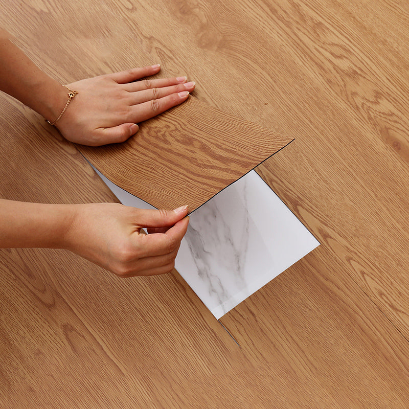Modern Peel and Stick Tile Flexible Wood Look Scratch Resistant Vinyl Plank