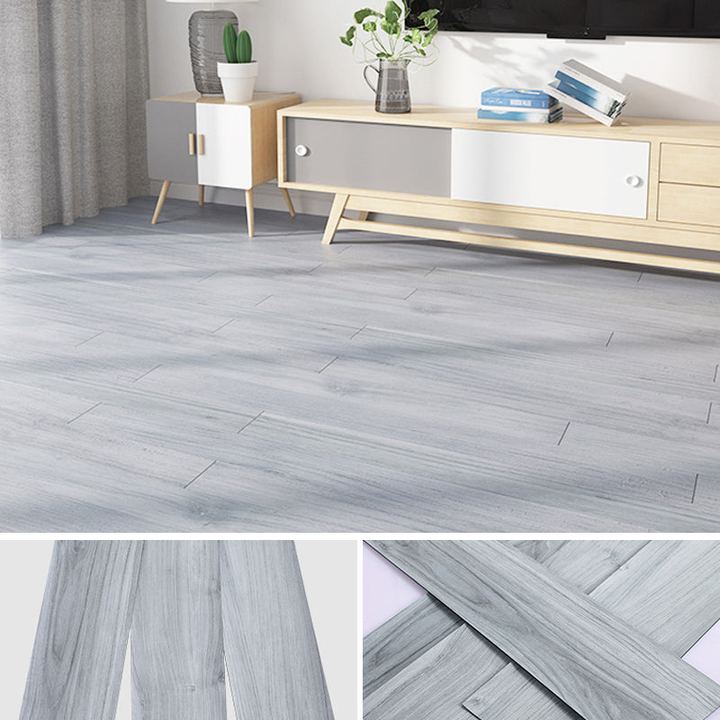 Modern Peel & Stick Mosaic Tiles Plastic Wood Look Fading Resistant Vinyl Plank