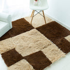 Basic carpet tiles solid color long pile square bedroom carpet tiles