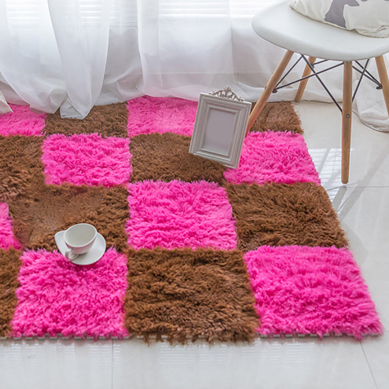 Basic carpet tiles solid color long pile square bedroom carpet tiles