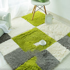 Basic carpet tiles solid color long pile square bedroom carpet tiles