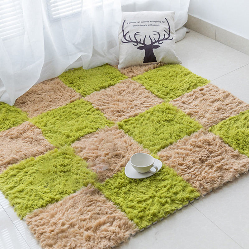 Basic carpet tiles solid color long pile square bedroom carpet tiles