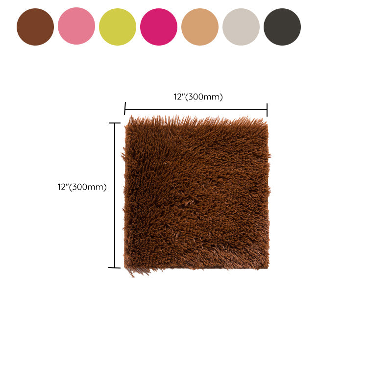 Basic carpet tiles solid color long pile square bedroom carpet tiles