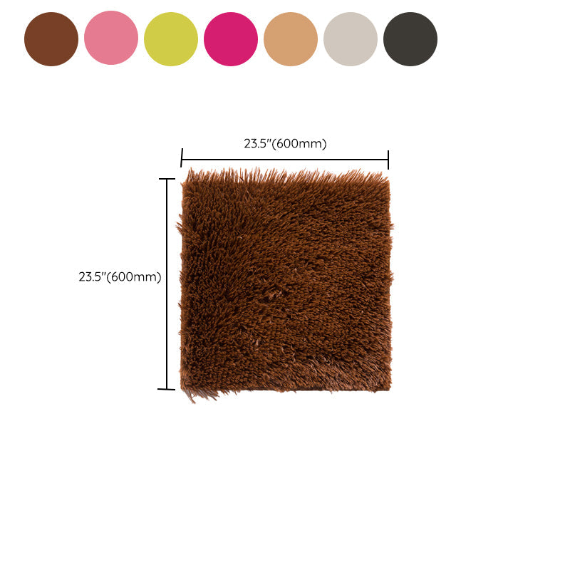 Basic carpet tiles solid color long pile square bedroom carpet tiles