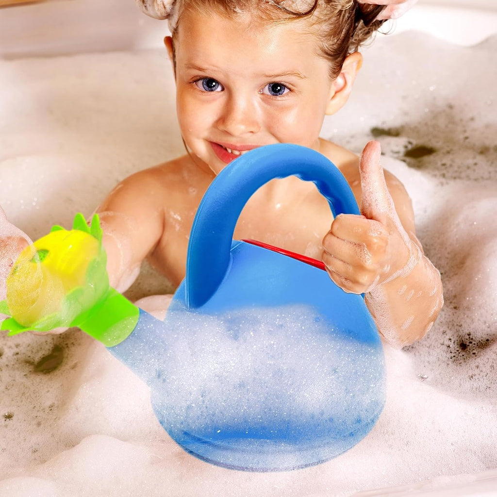 Children's watering can with flower mouth – Colorful plastic watering can for little gardeners