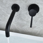 Wall-mounted Bronze Bathtub Filler Double Handles Bathtub Spout Bathtub Faucet Trim
