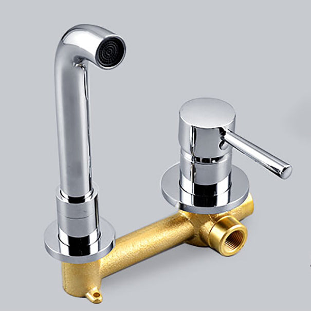 Wall-mounted Bronze Bathtub Filler Double Handles Bathtub Spout Bathtub Faucet Trim