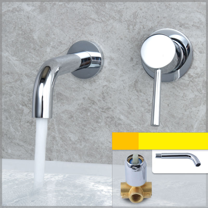 Wall-mounted Bronze Bathtub Filler Double Handles Bathtub Spout Bathtub Faucet Trim