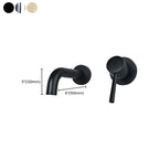Wall-mounted Bronze Bathtub Filler Double Handles Bathtub Spout Bathtub Faucet Trim