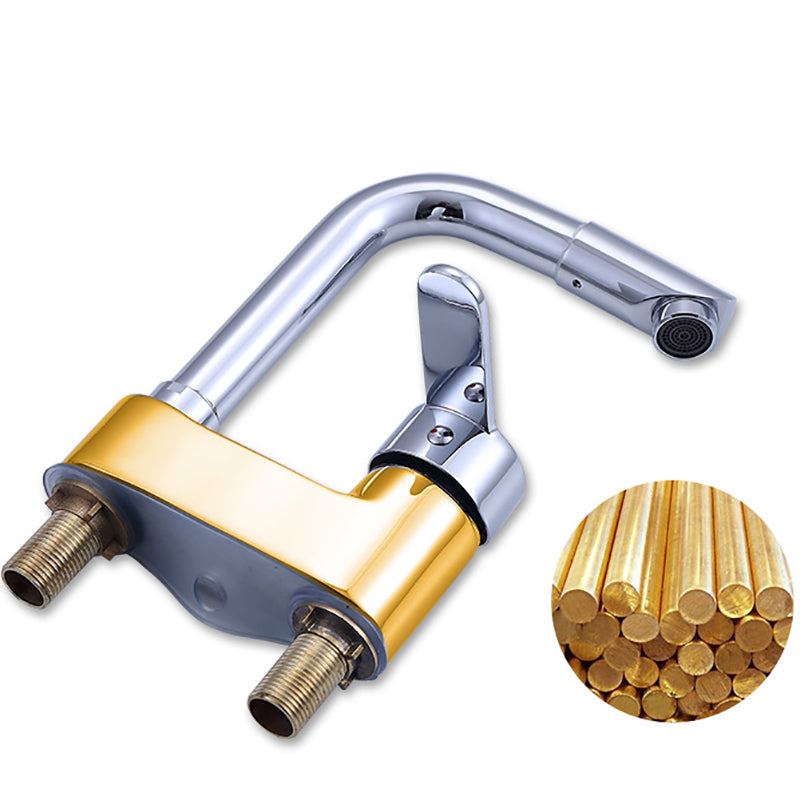 Deck Mounted Center Freestanding Bathtub Filler Single Handle Freestanding Faucet