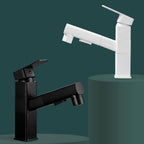 Bathroom Vessel Faucet Swivel Spout Single Handle Faucet with Pull-Out Spray Head