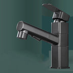 Bathroom Vessel Faucet Swivel Spout Single Handle Faucet with Pull-Out Spray Head