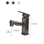 Bathroom Vessel Faucet Swivel Spout Single Handle Faucet with Pull-Out Spray Head
