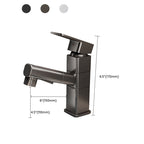Bathroom Vessel Faucet Swivel Spout Single Handle Faucet with Pull-Out Spray Head