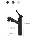 Bathroom Vessel Faucet Swivel Spout Single Handle Faucet with Pull-Out Spray Head