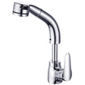 Vessel Sink Bathroom Faucet with Swiveling Spout Single Lever Faucet with Pull-Out Spray