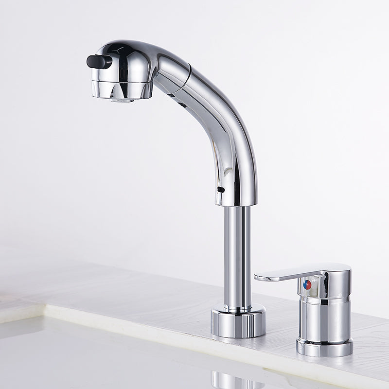 Vessel washbasin mixer High arch three-way faucet 2-hole fittings