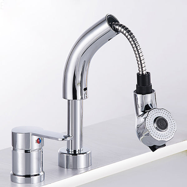 Vessel washbasin mixer High arch three-way faucet 2-hole fittings