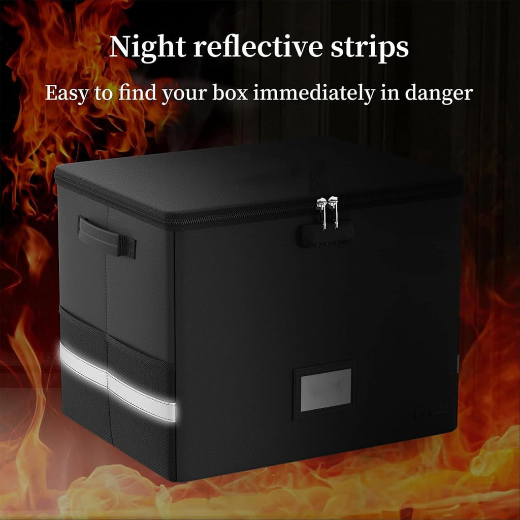 Fireproof Record Storage Case – Waterproof Organizer for 150+ 12-Inch Records – Arcion