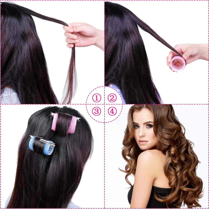 Self-adhesive hair rollers | For voluminous and long-lasting curls