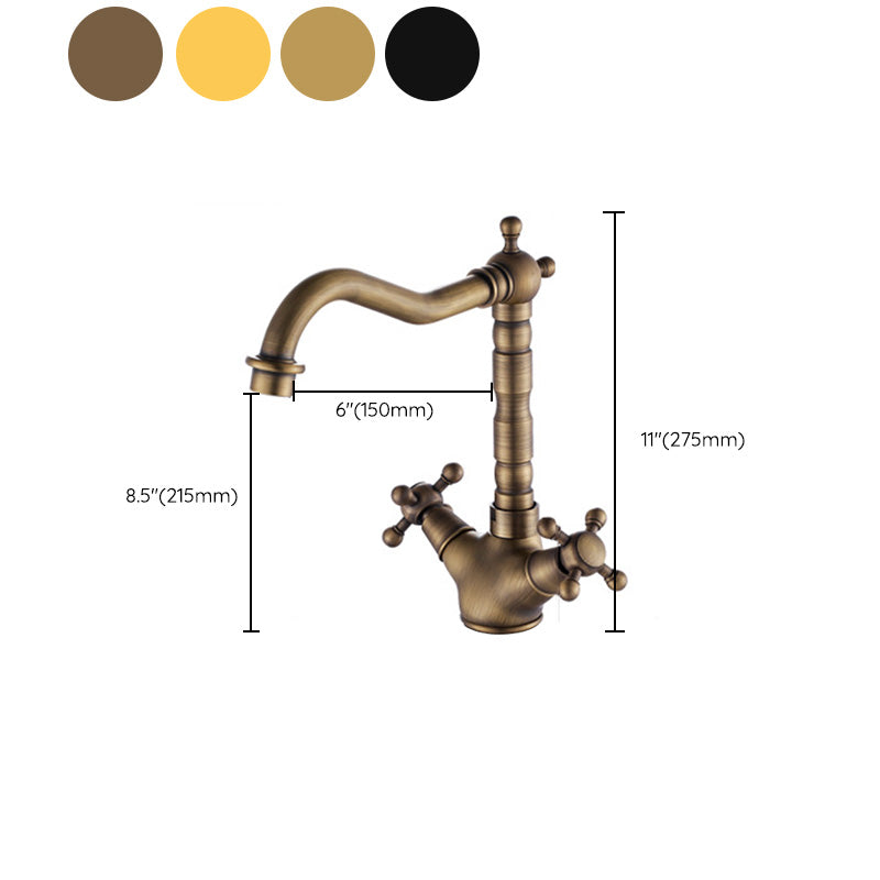 Deck Mounted Copper Roman Tub Faucet Double Handles Roman Tub Faucet Set