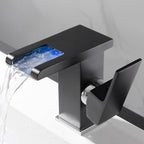 Basin faucet lever handle waterfall outlet bathroom fixture