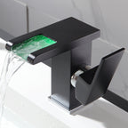 Basin faucet lever handle waterfall outlet bathroom fixture