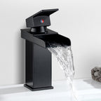 Basin faucet lever handle waterfall outlet bathroom fixture