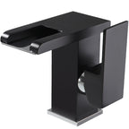 Basin faucet lever handle waterfall outlet bathroom fixture