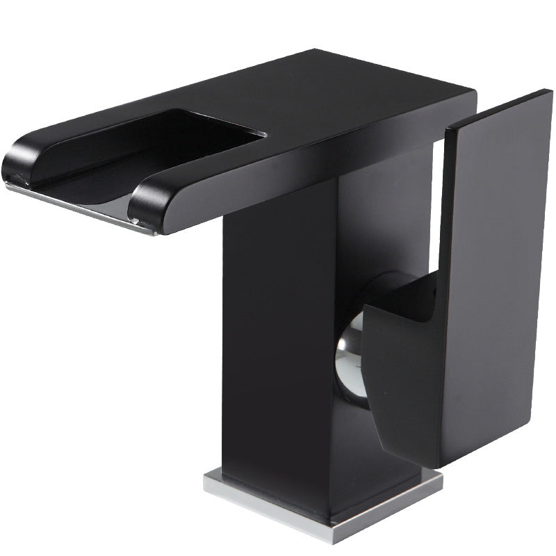 Basin faucet lever handle waterfall outlet bathroom fixture