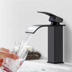 Basin faucet lever handle waterfall outlet bathroom fixture