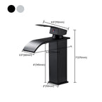 Basin faucet lever handle waterfall outlet bathroom fixture