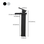 Basin faucet lever handle waterfall outlet bathroom fixture