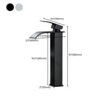 Basin faucet lever handle waterfall outlet bathroom fixture