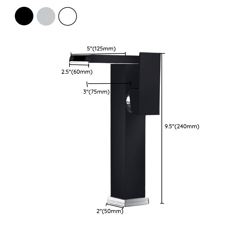 Basin faucet lever handle waterfall outlet bathroom fixture