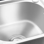 Modern Bar Prep Mirror Stainless Steel with Faucet Workstation Rack
