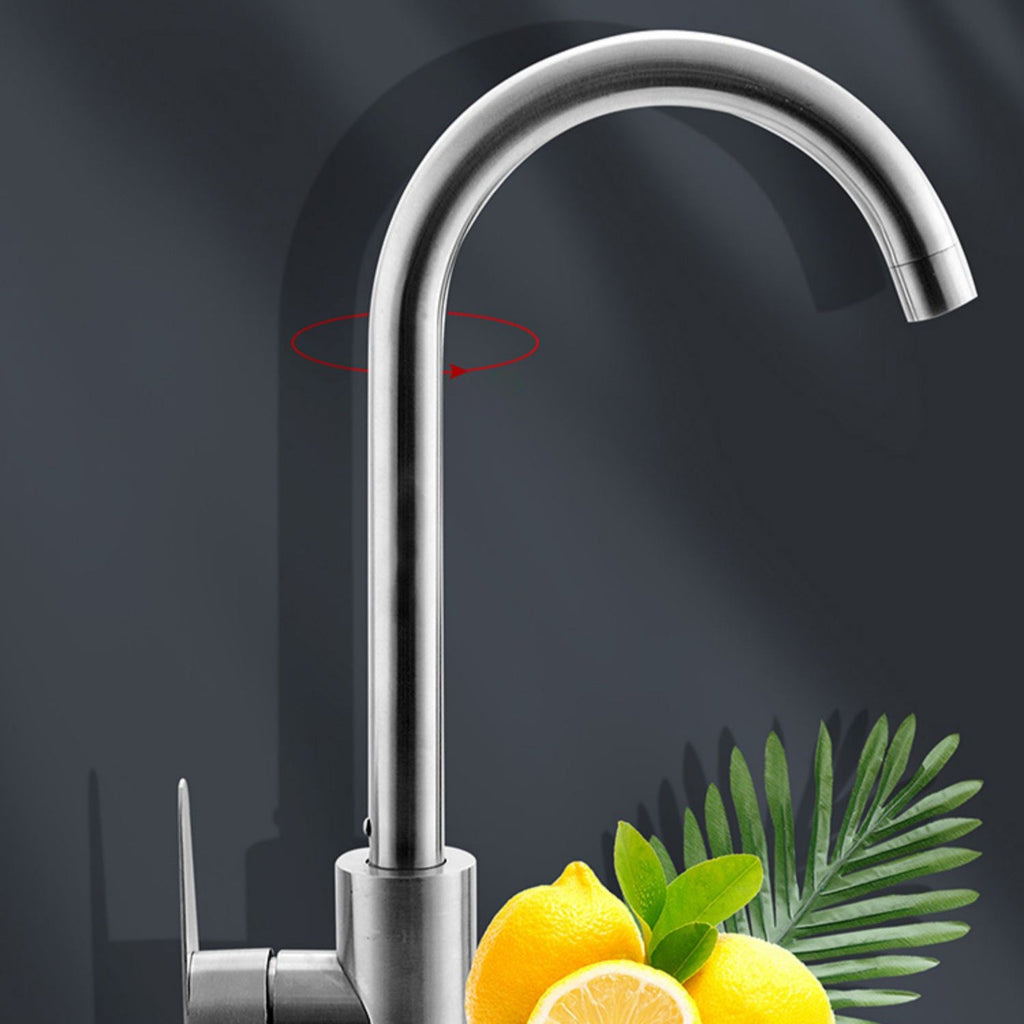 Modern Bar Prep Mirror Stainless Steel with Faucet Workstation Rack