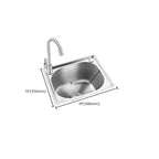 Modern Bar Prep Mirror Stainless Steel with Faucet Workstation Rack