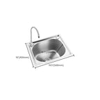 Modern Bar Prep Mirror Stainless Steel with Faucet Workstation Rack