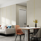 Classic simple wall covering for peeling off and attaching, stain-resistant for the living room