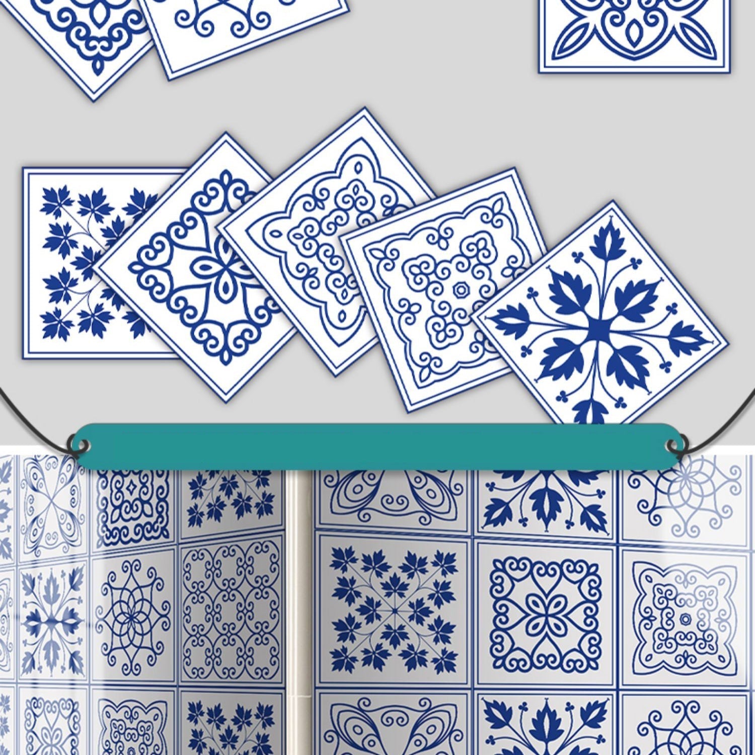 Square Peel & Stick Mosaic Tile PVC Waterproof Mosaic Tiles Wallpaper