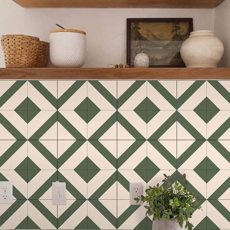 PVC Peel and Stick Wall Tile Square Single Tile Wallpaper with Slip Resistance