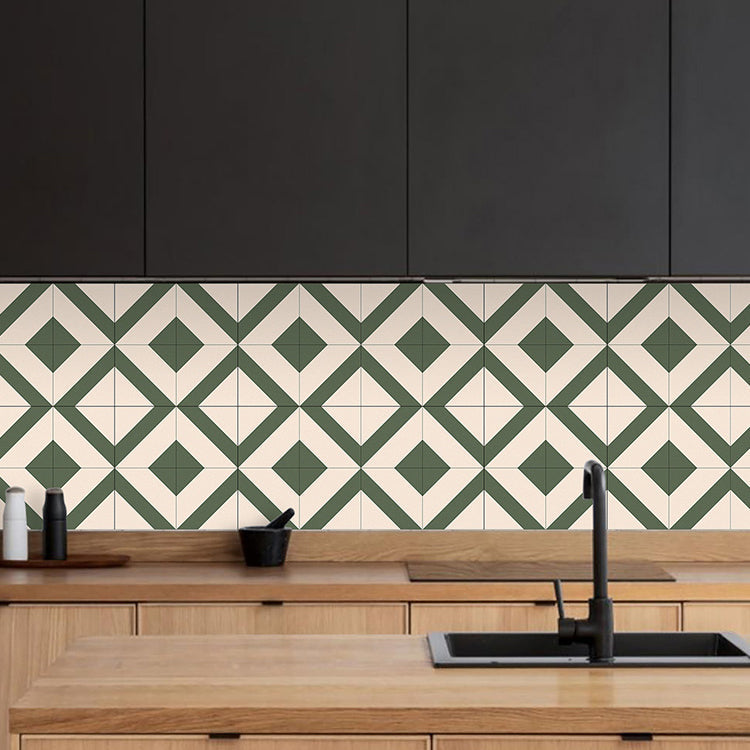 PVC Peel and Stick Wall Tile Square Single Tile Wallpaper with Slip Resistance