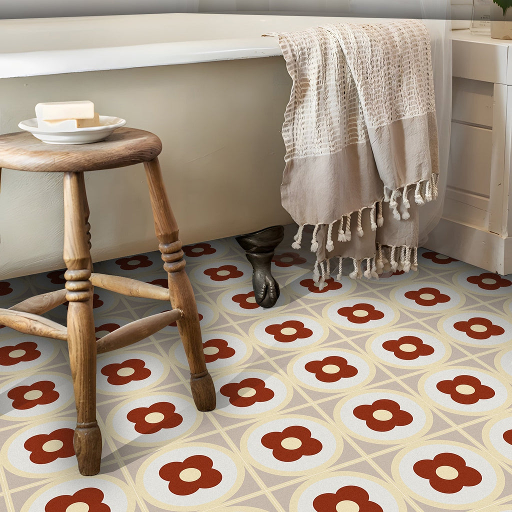 Square Peel & Stick Field Tile Waterproof PVC Peel and Stick Wall Tile