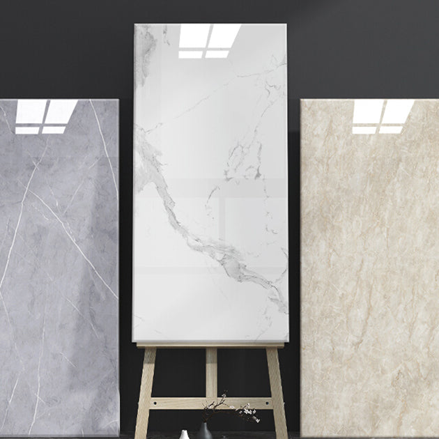 Rectangular Peel-and-Stick Wall Tile PVC Field Tile Wallpaper with Waterproof