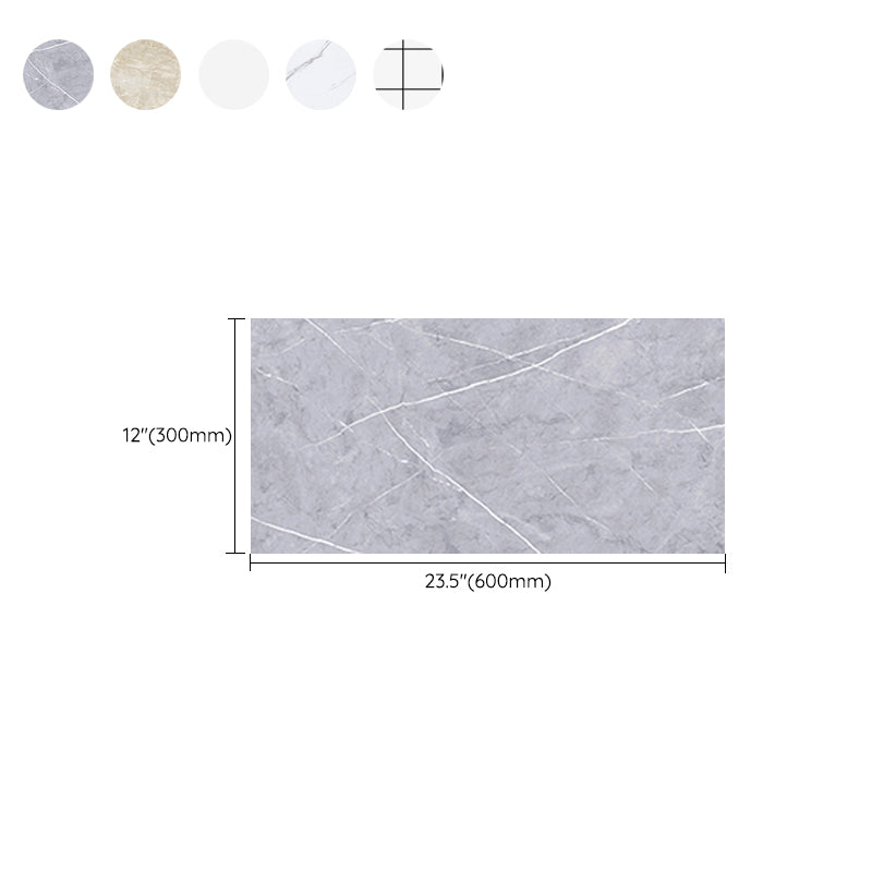 Rectangular Peel-and-Stick Wall Tile PVC Field Tile Wallpaper with Waterproof